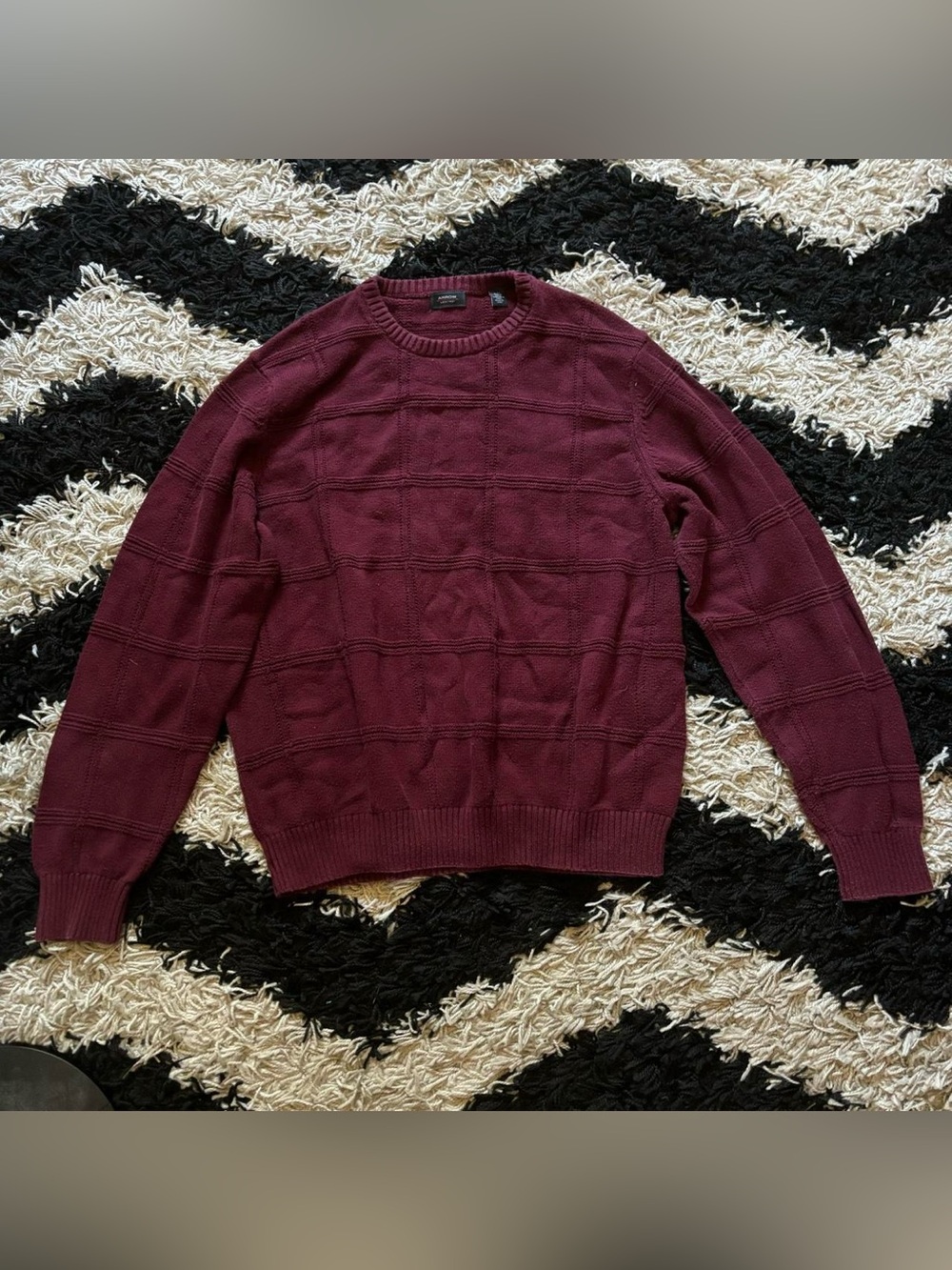 Arrow Casual Burgundy Knit Academic Preppy Sweater Women’s Large